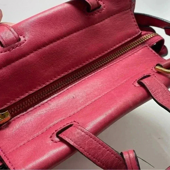 Kate Spade Saturday pink top handle leather crossbody Barbiecore - Picture 8 of 10